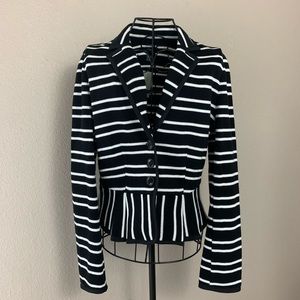 {NWT} Ann Taylor • Black & White Striped Blazer